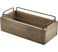 Caisse en bois GENWARE, hauteur : 97 mm, longueur : 250 mm, largeur : 120 mm