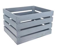 Creative Deco Caisse en Bois Gris | 50 x 40 x 30 cm | Caisse Rangement Bois