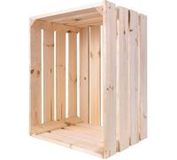 Caisse en Bois Naturel - CREATIVE DECO - 50 x 40 x 30 cm - Caisse Rangement Bois - Caisse en Bois Vintage