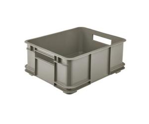 Caisse en plastique recyclé 20L - KEEEPER - Empilable - Robuste - Poignées sur 4 faces