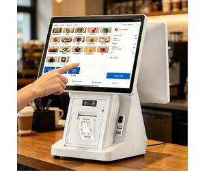 Caisse Enregistreuse à écran Tactile De 15,6 Pouces, Système Epos Intellige | 8 Go de RAM, 128 Go SSD, Prise en Charge Multilingue, Imprimante de 58 mm, Windows OS, pour Commerce de Détail & Restaurant