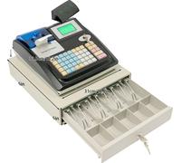 Caisse enregistreuse électronique, 48 touches, double écran, blanc