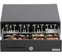 Caisse enregistreuse métallique - Pour un stockage sécurisé de l'argent - Construction compacte en acier - Dimensions : 33x33x9 cm - Couleur : anthracite