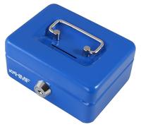 Caisse-enregistreuse pour enfants, avec fente pour l'insertion de l'argent et système de verrouillage, dimensions : 12,5 x 9,5 x 6 cm, couleur : bleu