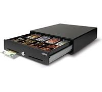 Caisse enregistreuse - Tiroir-caisse - Organisation de magasin - Conception durable - 35 x 40 cm - Noir et gris