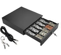 Caisse enregistreuse - Tiroir-caisse QX-G - 5 compartiments pour billets et 5 compartiments pour pièces - Plateaux amovibles - Connecteur RJ11 - Serrure avec onctionnement automatique/manuel -