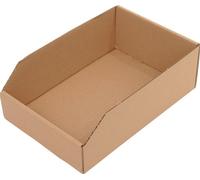 Caisse-étagère L300xl200xH100mm brun carton simple cannelure