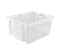 Caisse Plastique empilable solide 44 litres - Transparent