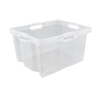 Caisse Plastique solide transparente 24 litres - Transparent