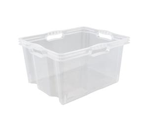 Caisse Plastique solide transparente 24 litres - Transparent