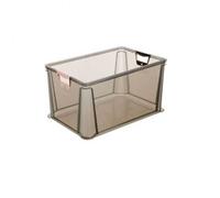 Caisse Plastique Translucide Empilable 64 litres - Gris