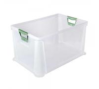 Caisse Plastique Translucide Empilable 64 litres - Naturel