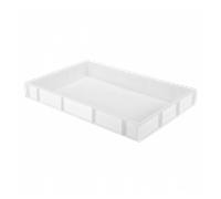 Caisse pleine 600 x 400 x 76 mm 14 L - blanc
