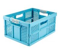 keeeper Caisse pliante en plastique 32 litres – Bleu