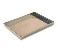 Caisse professionnelle à génoise droite en fer blanc 610 x 410 x 50 mm G