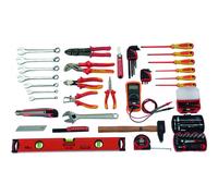 CAISSE TEXTILE 39L AVEC COMPOSITION ÉLECTRICIEN 122 OUTILS SAM OUTILLAGE - CPELEC1