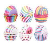 Caissette Muffins Papier 300 PièCes, Carehabi Caissettes Moule Cupcake RéSistant à L'Huile et RéSistant à la Chaleur, DéMoulage Facile, Coloré Papier Muffin pour Cuisson Mariage, Anniversaire, FêTe