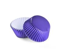 Caissette Muffins Papier Gobelets en aluminium épais, doublures de Cupcake, Mini moules à muffins for la cuisson, 200 pièces(Purple)