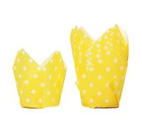 Caissette Muffins Papier Gobelets en papier for Cupcakes tulipes, 100 pièces, doublure de résistante à l'huile, boîte muffins cuisson, outils décoration gâteaux, étuis(Color15)