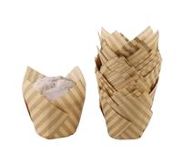 Caissette Muffins Papier Gobelets en papier for Cupcakes tulipes, 100 pièces, doublure de résistante à l'huile, boîte muffins cuisson, outils décoration gâteaux, étuis(Color18)