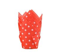 Caissette Muffins Papier Gobelets en papier for Cupcakes tulipes, 100 pièces, doublure de résistante à l'huile, boîte muffins cuisson, outils décoration gâteaux, étuis(Color2)