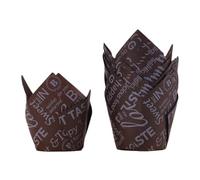 Caissette Muffins Papier Gobelets en papier for Cupcakes tulipes, 100 pièces, doublure de résistante à l'huile, boîte muffins cuisson, outils décoration gâteaux, étuis(Color24)