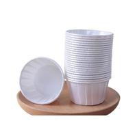 Caissette Muffins Papier Mini gobelets à noix dorés, 100 pièces, doublure de Cupcake, emballages gâteaux, tasse cuisson, plateau, étui, en papier, outils pâtisserie(White)