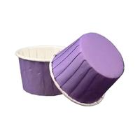 Caissette Muffins Papier Tasse en papier for Cupcakes dorés, 100 pièces, doublure de Cupcake résistante à l'huile, plateau tasse cuisson, étui d'emballage for for fête mariage(Purple)
