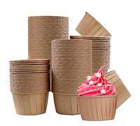 Caissettes Cupcake Moules à Cupcakes En Papier 150pièces Caissettes Cupcake Caissette Muffins Papier Pour Fête Mariage Anniversaire Brun
