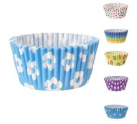 Caissettes en papier pour muffins - ORION - 80 pièces - 6 cm diamètre - Résistant à 220°C - Couleurs aléatoires