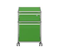 Caisson à roulettes USM Haller rangement pour dossiers suspendus vert avec serrure 42x61x53 cm