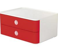 Caisson à tiroirs HAN SMART-BOX ALLISON, rouge cerise, 2 tiroirs, (H x L x P) 125 x 260 x 195 mm