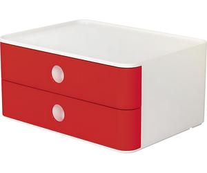 Caisson à tiroirs HAN SMART-BOX ALLISON, rouge cerise, 2 tiroirs, (H x L x P) 125 x 260 x 195 mm