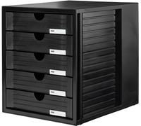 Caisson à tiroirs HAN Systembox 1450-13 noir DIN A4, DIN C4 Nombre de tiroirs: 5