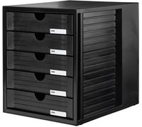 Caisson à tiroirs HAN Systembox 1450-13 noir DIN A4, DIN C4 Nombre de tiroirs: 5