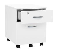 Caisson bois Cubo 2 tiroirs blanc
