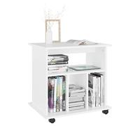 Caisson Bureau Mobile, Meuble Rangement Bureau sur Roulettes Armoire à roulettes Blanc 60x45x60 cm Bois d’ingénierie