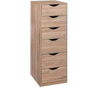 Caisson bureau - PEGANE - 6 tiroirs - Beige - Longueur 38 x Profondeur 33 x Hauteur 100 cm