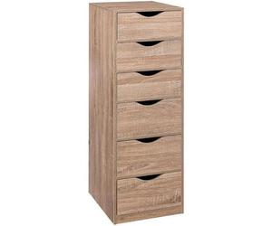 Caisson bureau - PEGANE - 6 tiroirs - Beige - Longueur 38 x Profondeur 33 x Hauteur 100 cm
