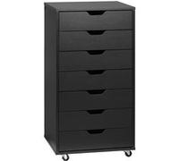 Vinsetto – Caisson de bureau mobile – 7 tiroirs sur roulettes – 47,5×39,5×90 cm – Noir