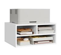 Caisson Bureau WOLTU - Support Imprimante à 2 Niveaux - 47x40x22,5cm - Blanc W0ATT0839