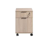 Pegane Caisson de bureau à roulettes - Chêne