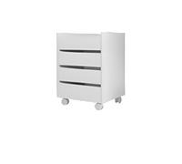 Pegane Caisson de bureau 4 tiroirs - Blanc