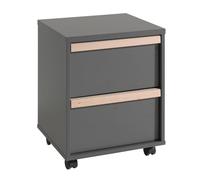 Caisson de Bureau 2 Tiroirs "London" 60cm Gris Anthracite