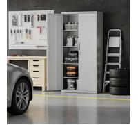 Caisson de bureau à 5 niveaux, armoire polyvalente, armoire de rangement en acier, double portes, gris