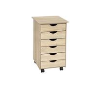 Caisson de bureau à roulettes en bois Bois clair, Chêne Sonoma