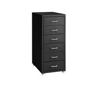 Caisson de bureau à roulettes en métal en acier noir