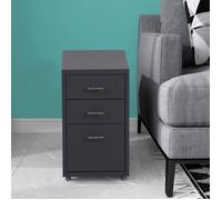 Caisson de bureau à roulettes Kökar acier 48 x 28 x 41 cm gris