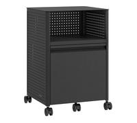 Caisson de bureau à roulettes Velvevn acier 54 x 40 x 36 cm noir
