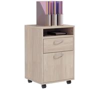 Caisson de bureau - HOMCOM - 40x35x60cm - Panneaux de particules - chêne